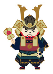 Fototapete 鎧武者 端午の節句のイメージ 日本の季節のイラスト 五月人形 こどもの日のイラスト素材 Tomoko Arakawa