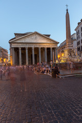 Fototapeta na wymiar A view of Ancient Pantheon in Rome at sunny summer day