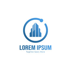 Real estate logo template design. minimalist Real estate logo with modern frame