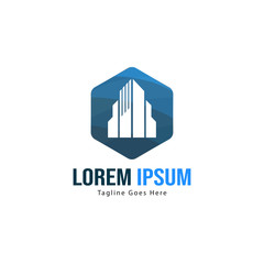 Real estate logo template design. minimalist Real estate logo with modern frame