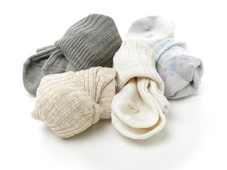 Socks on white background 