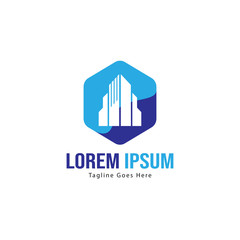 Real estate logo template design. minimalist Real estate logo with modern frame
