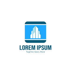 Real estate logo template design. minimalist Real estate logo with modern frame