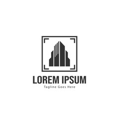 Real estate logo template design. minimalist Real estate logo with modern frame