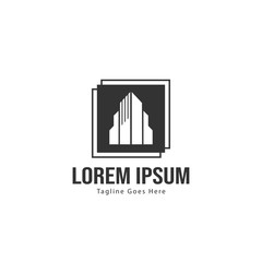 Real estate logo template design. minimalist Real estate logo with modern frame