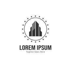 Obraz premium Real estate logo template design. minimalist Real estate logo with modern frame