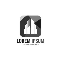 Real estate logo template design. minimalist Real estate logo with modern frame
