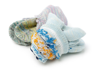 Socks on white background 