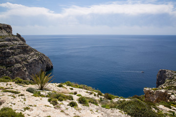 Fototapeta na wymiar Malta island beautiful coastline, Mediterranean sea. South Europe. 