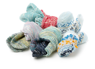 Socks on white background 