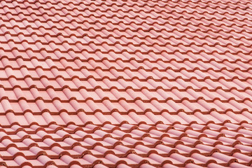 Spanish tile roof. Abstract background texture Mediterranean architectural details