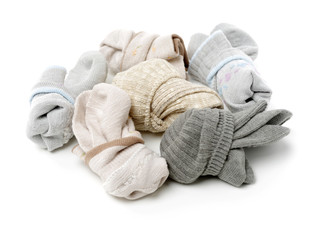 Socks on white background 