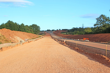 Road bypass construction site