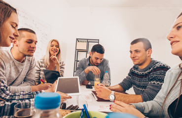 Modern businessmans in the room