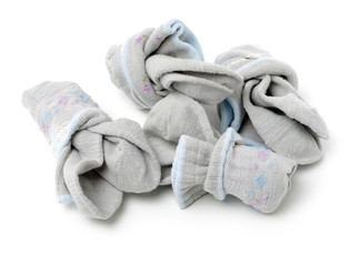 Socks on white background 