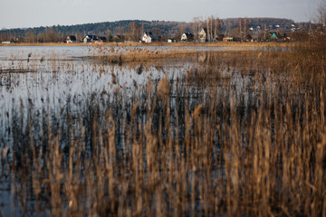 village near the lake