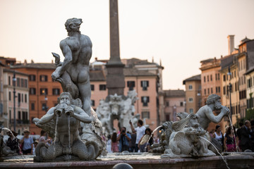A view of beautiful piazza Navona, Rome, Italy
