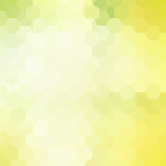 Fototapeta na wymiar Vector background with white, yellow hexagons. Can be used in cover design, book design, website background. Vector illustration