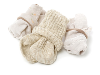 Socks on white background 