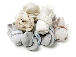 Socks on white background 