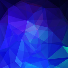 Abstract background consisting of blue triangles. Geometric design for business presentations or web template banner flyer. Vector illustration