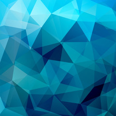 Obraz premium Abstract background consisting of blue triangles. Geometric design for business presentations or web template banner flyer. Vector illustration