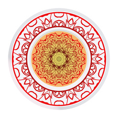 Decorative Floral Ornament. Vector Illustration. For Coloring Book, Greeting Card, Invitation, Tattoo. Anti-Stress Therapy Pattern.