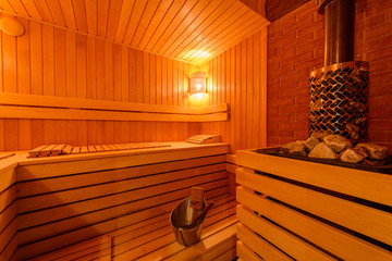 Small home Finnish wooden sauna