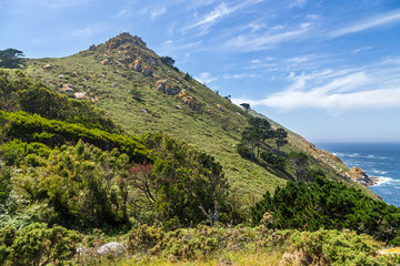 Archipelago Cies, Spain. The picturesque landscape of the island of Monte Agudo