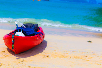 Obraz premium kayak on the beach