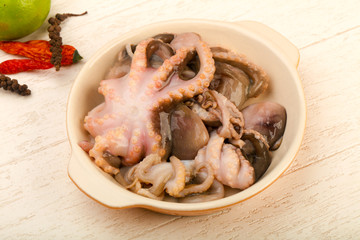 Raw octopus