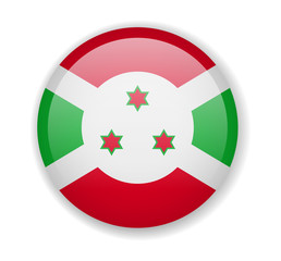 Burundi flag round bright icon on a white background