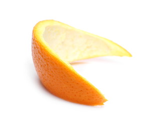 Orange peel isolated on white background