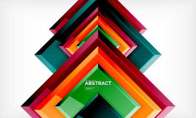 Square abstract background, glossy geometric design