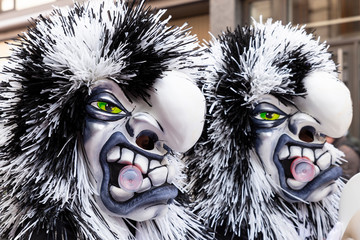 Freie Strasse, Basel, Switzerland - March 12th, 2019. Close-up of two beautiful black and white...