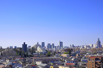 Obraz premium 仙台市遠望 仙台市瞑想の松より南方を望む