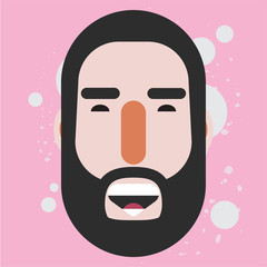 illustrated Man character. Character for animation. Funny cartoon part of series