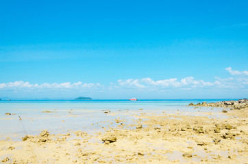 Fototapeta na wymiar bassa marea spiaggia tailandese