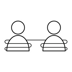 two people vector icon