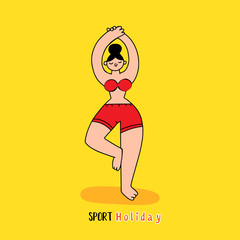 Summer hobby is yoga