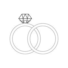 Wedding rings outline