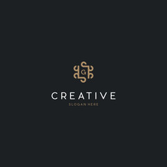 Universal creative premium letter G initials ornate signature symbol. Graceful vector sign. Letter G Royal Luxury Logo Design