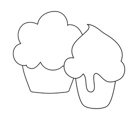 delicious sweet cupcake pastry