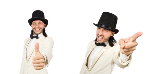 Collage of young man in suit