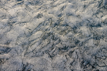  Ice crystals  on the lake