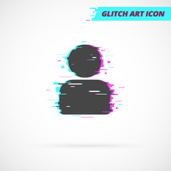 User Man Vector Icon Glitch © DEmax