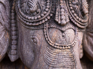 The Statue of Old Ganesha Carving
