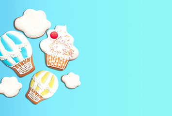 Abstract background with sweets.