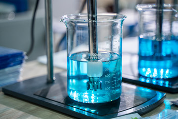 Blue Solution In Beaker 