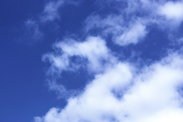 clouds with blue sky background. Nature weather, cloud blue sky